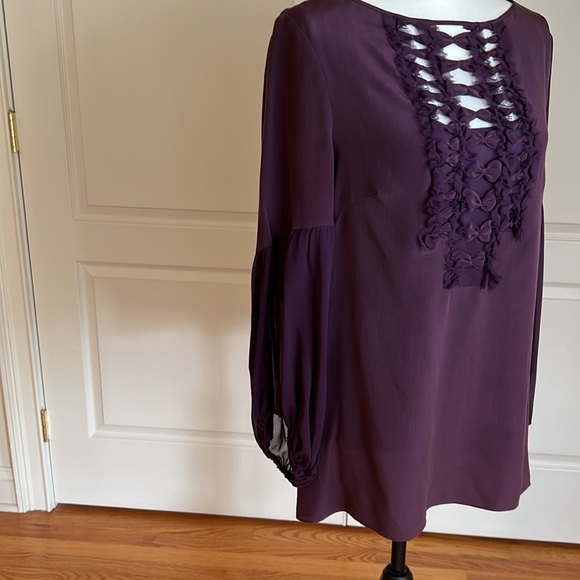 Nanette Lepore silk blouse with intricate bodice design. New without tags - Picture 8 of 12